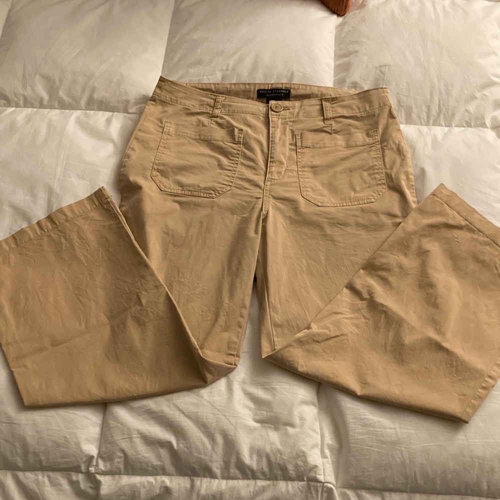 Women's Juliet Twill Crop Pants size 8 tan/caramel color